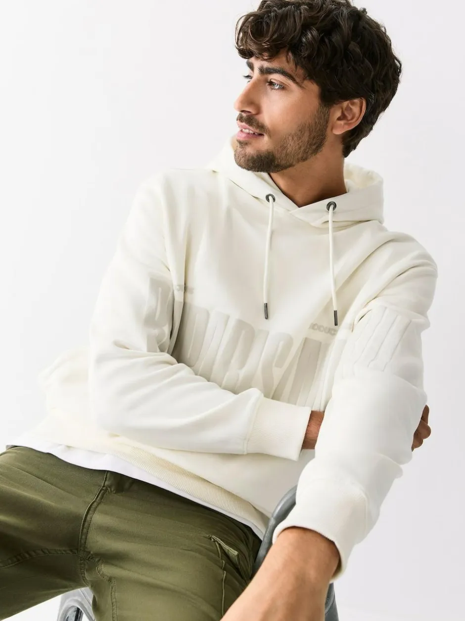 Next Ecru White Graphic Print Hoodie Sale