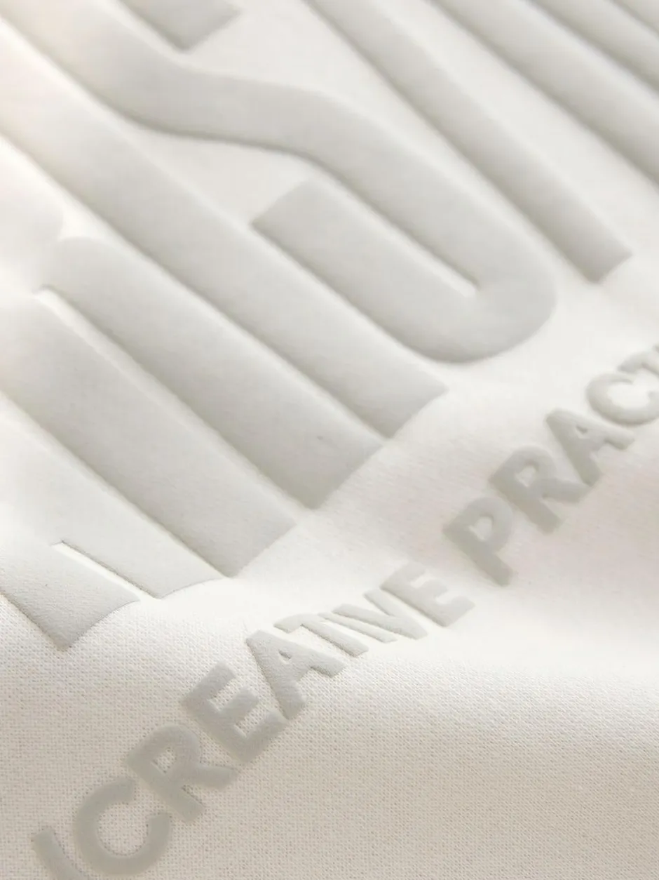 Next Ecru White Graphic Print Hoodie Sale