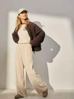 Next Ecru Wide Leg Soft Cord Trousers Best
