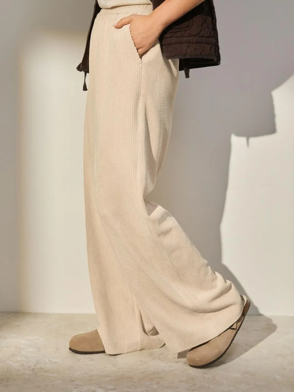 Next Ecru Wide Leg Soft Cord Trousers Best