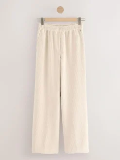 Next Ecru Wide Leg Soft Cord Trousers Best