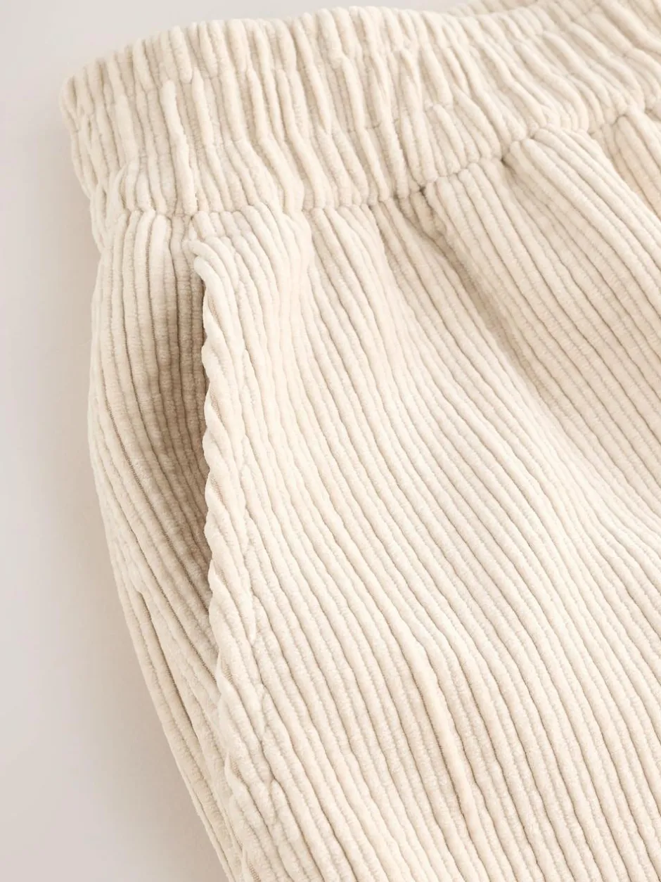 Next Ecru Wide Leg Soft Cord Trousers Best