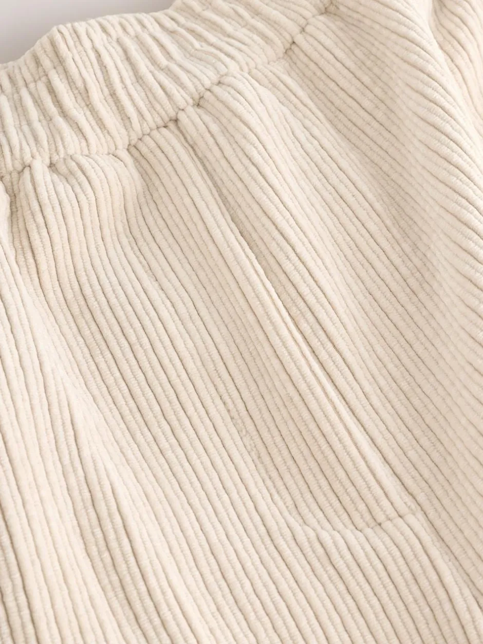 Next Ecru Wide Leg Soft Cord Trousers Best