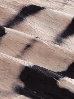 Next Crinkle Satin Asymetric Midi Skirt Ecru Zebra Print Online