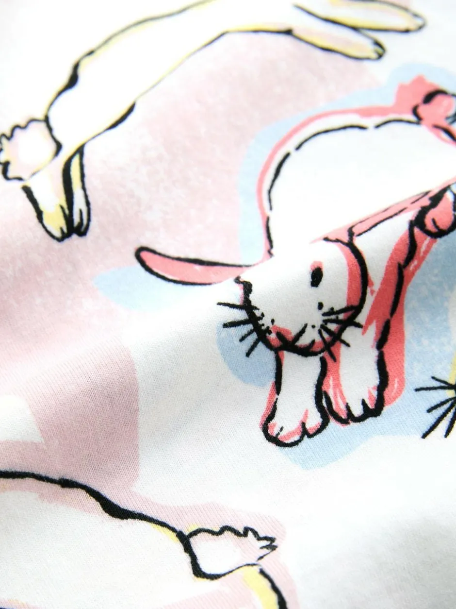 Next Long Sleeve Pyjamas Ecru/Pink Bunny Discount