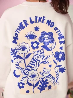 Eleanor Bowmer Ecru Mama Like No Other Sweatshirt Outlet