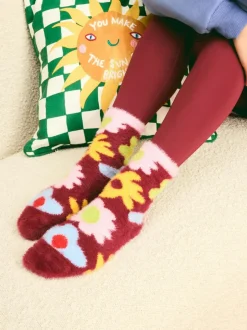 Eleanor Bowmer Super Cosy Socks Floral Clearance