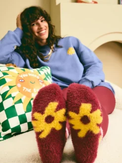 Eleanor Bowmer Super Cosy Socks Floral Clearance