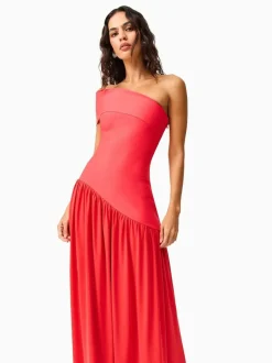 Elliatt Orange Jesselle Asymmetrical Bandage Dress New