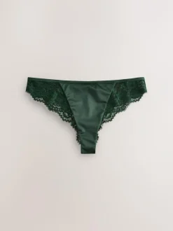 Next Lace Bow Back Knickers Emerald Green Online