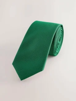 Next Emerald Green Slim Textured Tie Clearance