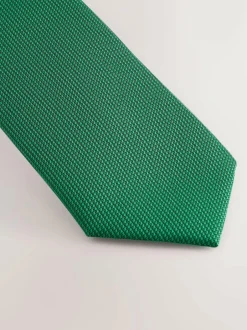 Next Emerald Green Slim Textured Tie Clearance