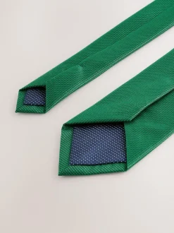 Next Emerald Green Slim Textured Tie Clearance