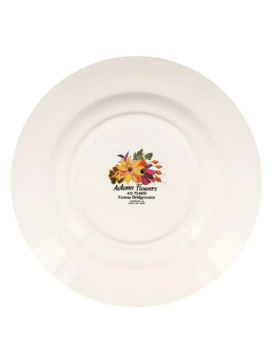 Emma Bridgewater Cream Autumn Flowers 10 1/2 Inch Dinner Plate Outlet