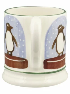 Emma Bridgewater Cream Penguin Snow Globe 1/2 Print Mug Best