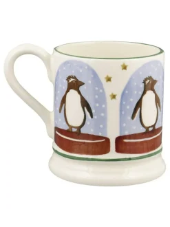 Emma Bridgewater Cream Penguin Snow Globe 1/2 Print Mug Best