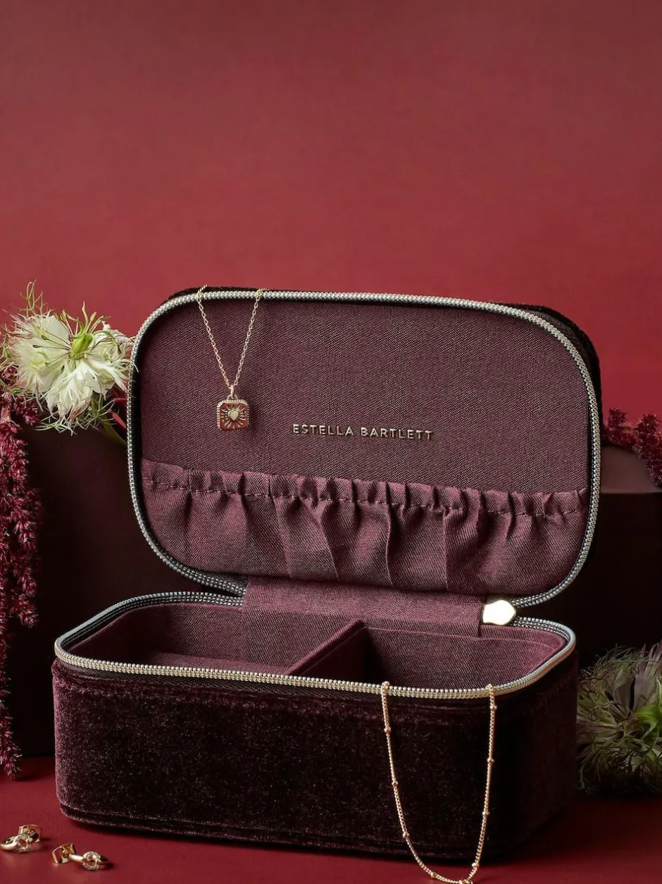 Estella Bartlett Red Mini Quilted Jewellery Box Discount