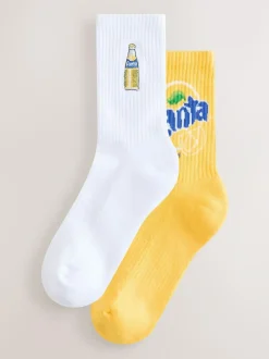 Next Fanta Lemon License Ribbed Ankle Socks 2 Pack Discount
