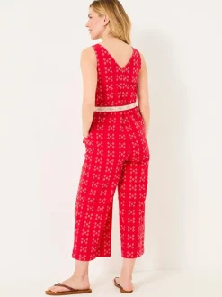 Fat Face FatFace Aeran Red Jacquard Jumpsuit Best