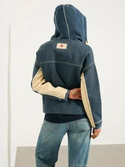 Fat Face FatFace Airlie Navy Zip Through Hoodie Online