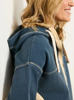 Fat Face FatFace Airlie Navy Zip Through Hoodie Online