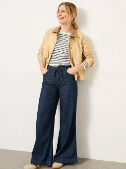 Fat Face FatFace Amberley Wide Leg Jeans Rinse Wash Discount