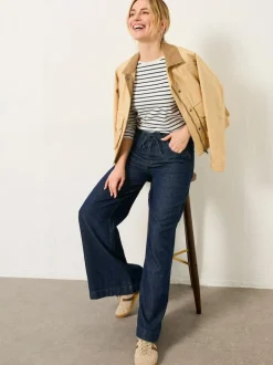Fat Face FatFace Amberley Wide Leg Jeans Rinse Wash Discount