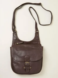 Fat Face FatFace Anna Oiled Crossbody Bag Chocolate Brown Best