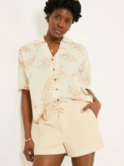Fat Face FatFace Ashby Drawstring Shorts Natural Online