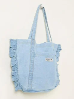 Fat Face FatFace Astrid Light Denim Frill Tote Discount