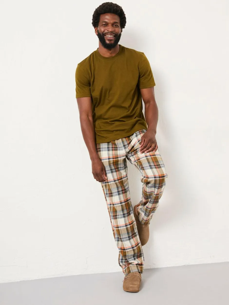 Fat Face FatFace Beale Khaki Green Check Pyjama Set Clearance
