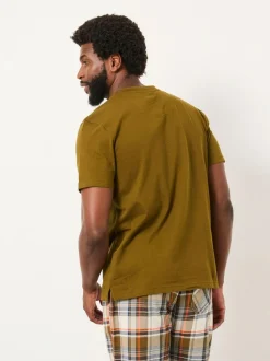 Fat Face FatFace Beale Khaki Green Check Pyjama Set Clearance