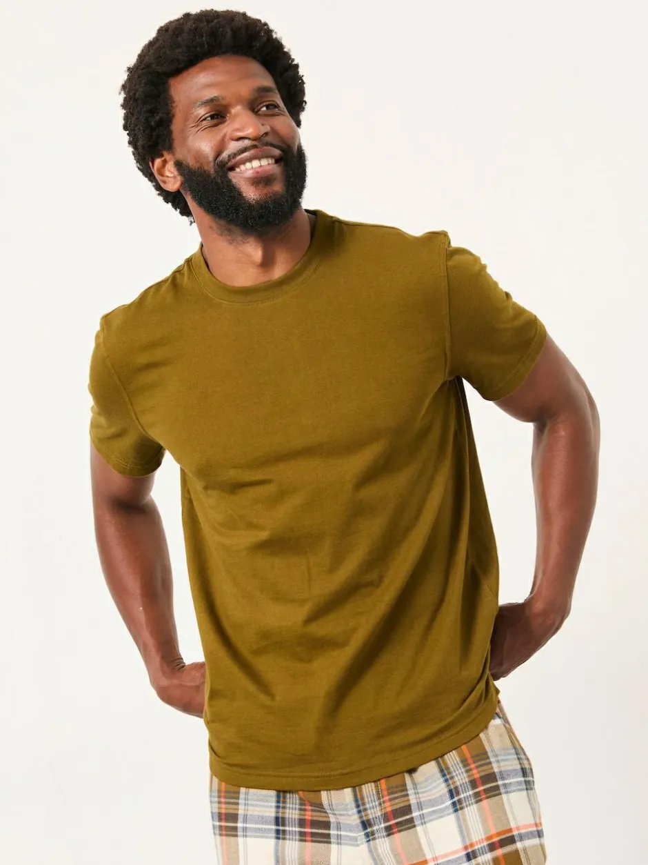 Fat Face FatFace Beale Khaki Green Check Pyjama Set Clearance
