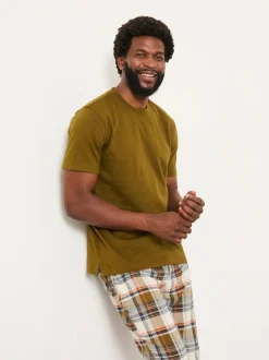 Fat Face FatFace Beale Khaki Green Check Pyjama Set Clearance