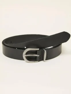 Fat Face FatFace Plain Leather Belt Black Best