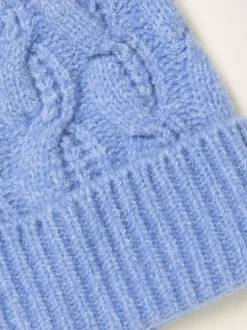 Fat Face FatFace Cable Beanie Blue Discount