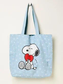 Fat Face FatFace Blue Heart Snoopy Reversible Tote Bag
