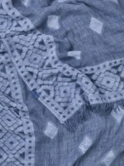 Fat Face FatFace Blue Jaquard Scarf Hot