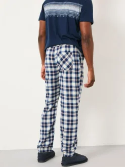 Fat Face FatFace Boray Light Blue Check Pyjama Bottoms Online