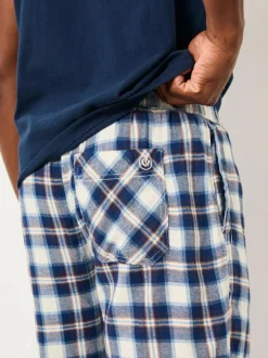 Fat Face FatFace Boray Light Blue Check Pyjama Bottoms Online