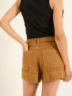Fat Face FatFace Broadway Golden Tan Woven Shorts Hot