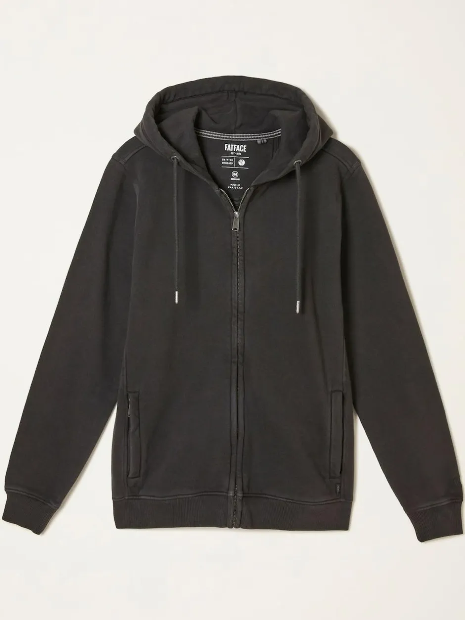 Fat Face FatFace Brooke Zip Through Hoodie Black Outlet