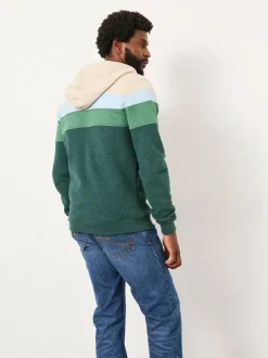 Fat Face FatFace Brooke Green Cut And Sew Zip Through Hoodie Clearance