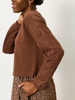 Fat Face FatFace Brown Ditsy Petite Noa 2in1 Midi Dress Online