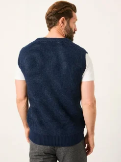 Fat Face FatFace Calder V-Neck Knitted Tank Navy