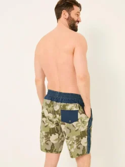 Fat Face FatFace Camber Green Camo Swim Shorts New