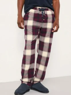 Fat Face FatFace Connel Burgundy Red Check Pyjama Bottoms Hot