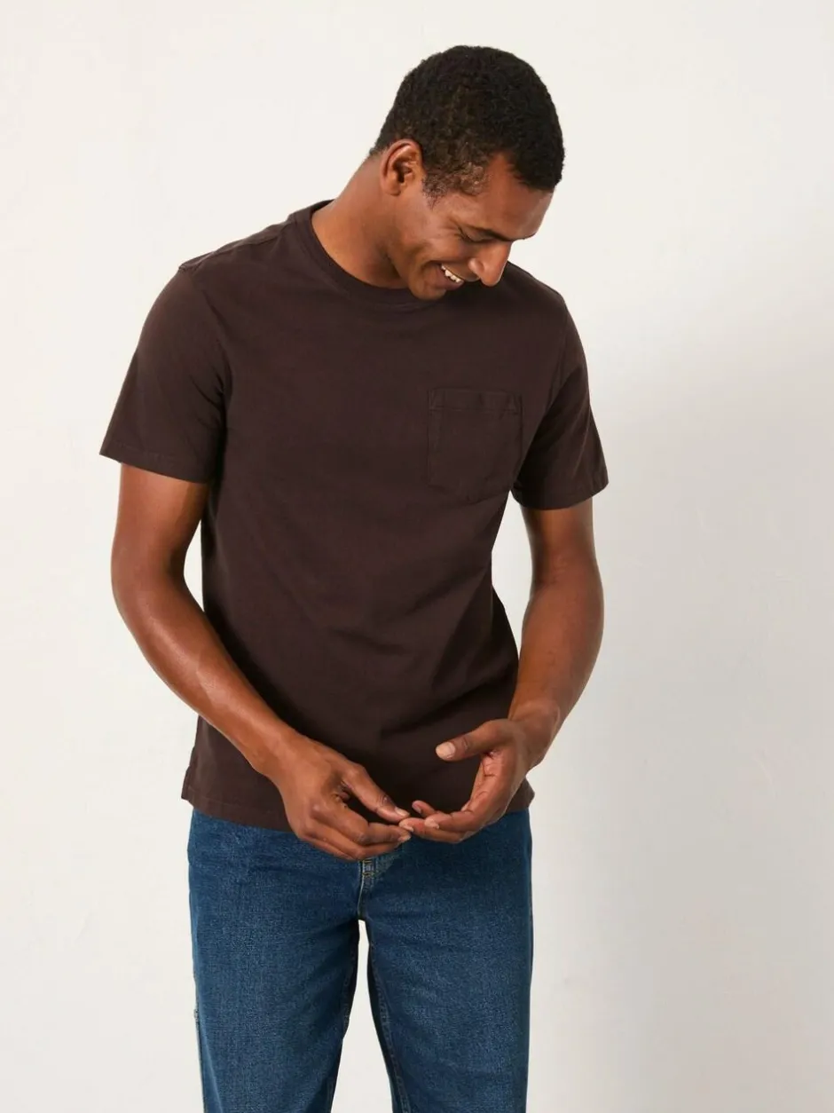 Fat Face FatFace Cove Pocket T-Shirt Chocolate Brown Sale