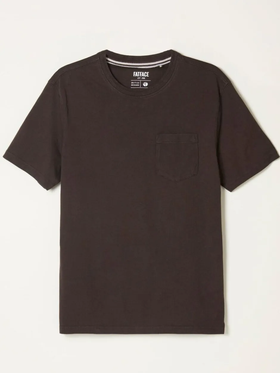 Fat Face FatFace Cove Pocket T-Shirt Chocolate Brown Sale