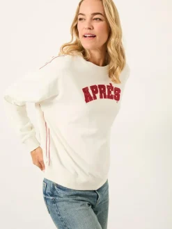 Fat Face FatFace Emily Ivory Apres Graphic Crew Sweatshirt Hot